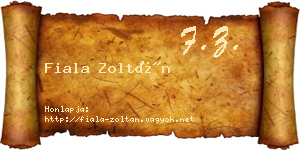 Fiala Zoltán névjegykártya