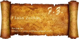 Fiala Zoltán névjegykártya
