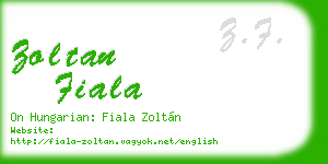 zoltan fiala business card