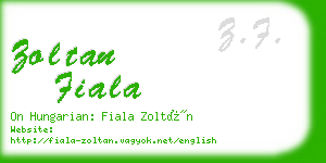 zoltan fiala business card